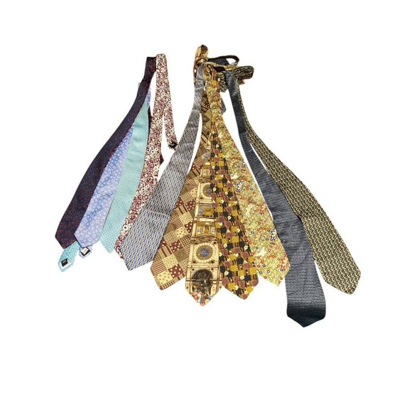 J. Crew Bachrach Silk Men's Necktie Ties (11) Lot Bundle Cotton Preppy Formal